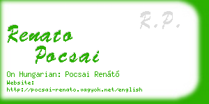 renato pocsai business card