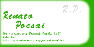 renato pocsai business card